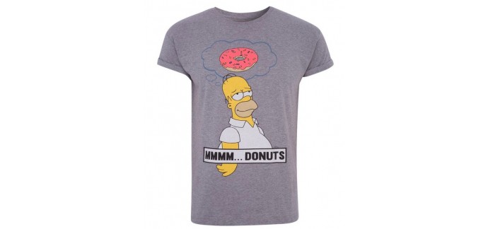 Undiz: T-shirt Homer Simpsons "MMMM... DONUTS" à 7,48€