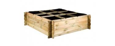 Truffaut: Le carré potager en pin naturel en 140x140x40cm à 56,95€ au lieu de 69€