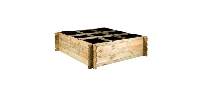 Truffaut: Le carré potager en pin naturel en 140x140x40cm à 56,95€ au lieu de 69€