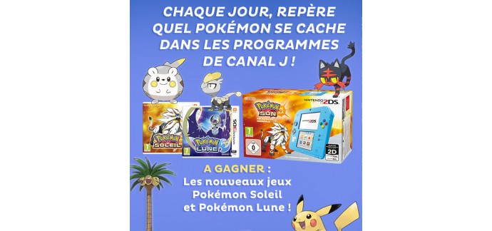 Canal J: 1 console Nintendo 2DS et 50 jeux vidéo 3DS " Pokémon" 