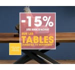 4 Pieds: -15% dès 500€ d'achat sur les tables