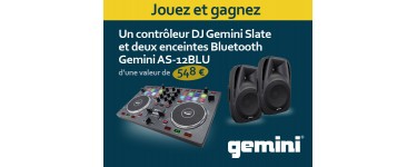 KR home-studio: 1 contrôleur DJ Gemini Slate & 2 enceintes Bluetooth Gemini à gagner
