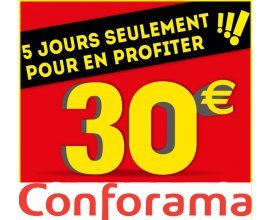 Conforama: 30€ offerts en bon d'achat par tranche de 300€ d'achat sur tout le site