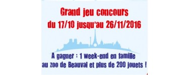 ACFJF: 1 week-end en famille au zoo de Beauval & 200 jouets à gagner