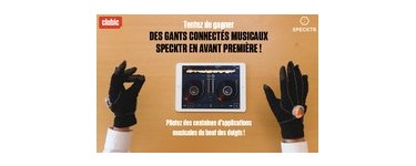 Clubic: 2 gants connectés musicaux Specktr à gagner