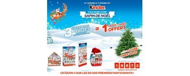 Kinder: 3 calendriers achetés = 1 sapin de Noël offert