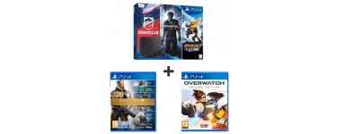 Auchan: Pack PS4 Slim 1To + 5 jeux (dont Uncharted 4, Destiny et Overwatch) à 369,99€