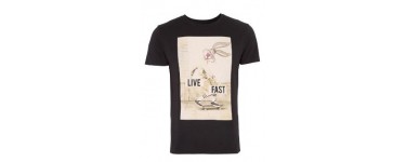 Undiz: Tshirt noir Fastiz Bugs Bunny "Live Fast" à 7,48€