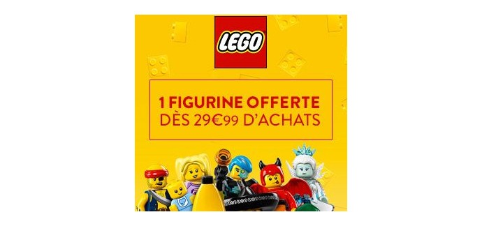 Cultura: 1 figurine offerte dès 29,99€ d'achats de LEGO