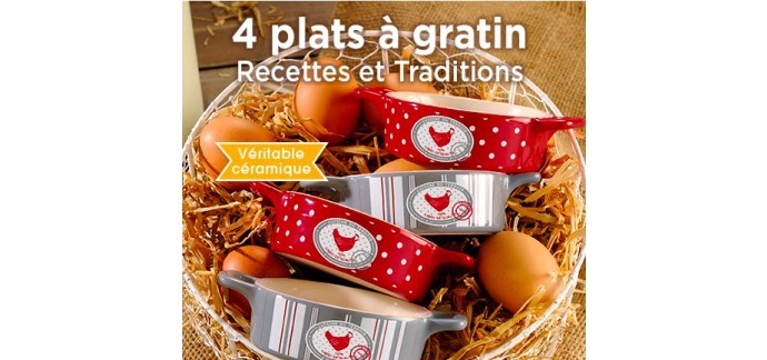 Françoise Saget: 4 mini plats à gratin en cadeau pour toute commande