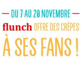 Flunch: Dégustation d'une crêpe au sucre gratuite du 7 au 20 novembre