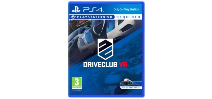 Amazon: Jeu DriveClub VR - PSVR PS4 à 19,99€