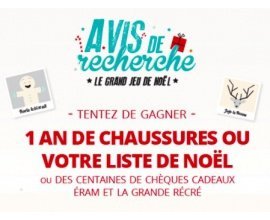 Eram: Grand Jeu de Noël : 1 an de Chaussures ou votre liste de Noël à gagner