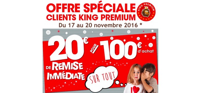 King Jouet: [Clients King Premium] 20% de remise dès 100€ d'achat sur tout le site