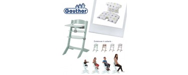 Allobébé: 1 chaise haute Syt + plateau Geuther achetés = 1 coussin adapté offert