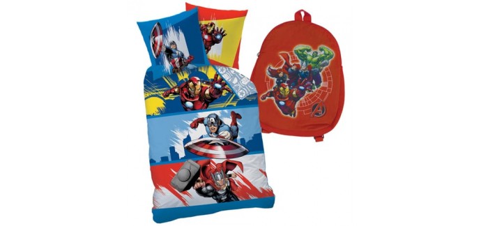 Auchan: Parure de lit Avengers à 17,45€ au lieu de 34,99€ + sac à dos offert