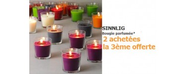 IKEA: 2 bougies parfumées SINNLIG achetées = la 3ème offerte