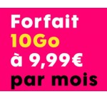 Sosh: Forfait mobile tout illimité + 10 Go d'Internet pour 9,99€ / mois pendant 1 an