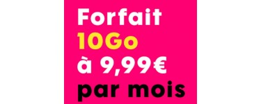 Sosh: Forfait mobile tout illimité + 10 Go d'Internet pour 9,99€ / mois pendant 1 an