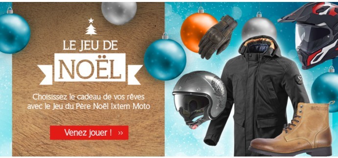 Ixtem Moto: Choisissez et gagnez votre cadeau de noël en le partageant sur les réseaux
