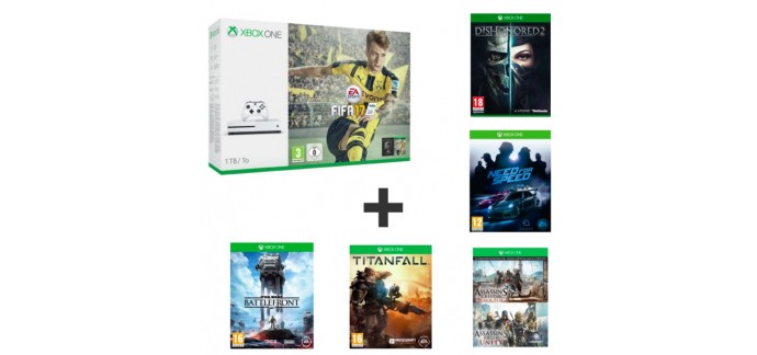 Auchan: Xbox One S 1 To + 7 jeux à 369,99€