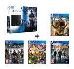 Auchan: Pack console PS4 1To Uncharted 4 : The Division, Far Cry Primal et 2 autres jeux