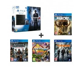 Auchan: Pack console PS4 1To Uncharted 4 : The Division, Far Cry Primal et 2 autres jeux