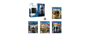 Auchan: Pack console PS4 1To Uncharted 4 : The Division, Far Cry Primal et 2 autres jeux