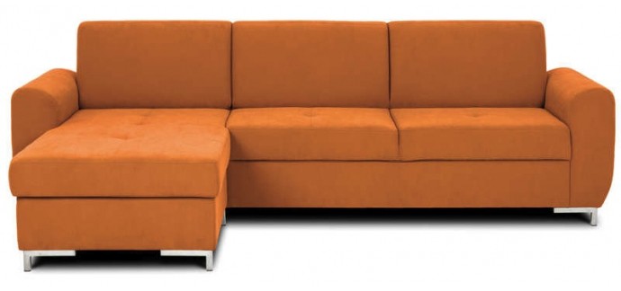 Conforama: Canapé d'angle réversible LEXY coloris orange à 299,99€