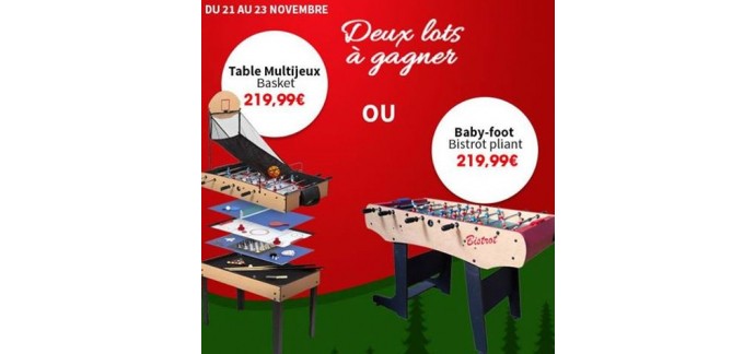 King Jouet: Une Table Multijeux Basket ou un Baby-Foot à gagner