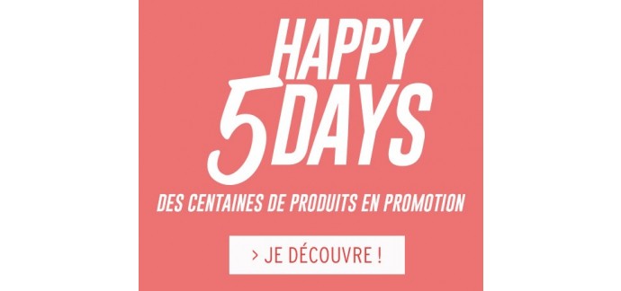 Cache Cache: Happy 5 Days : jusqu'à -50% sur une sélection d'articles + -10% supplémentaires