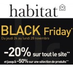 Habitat: Black Friday : - 20% sur tout le site et jusqu'à - 50% sur une sélection