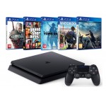 Amazon: Pack PS4 Slim + FFXV + Watch Dogs 2 + GTA V + The Witcher 3 + Tomb Raider à 350€