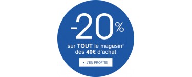 Okaïdi: [Carte de fidélité] -20% sur toute la boutique dès 40€ d'achats