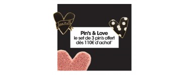 Princesse tam.tam: Pin's & Love: le set de 3 pin’s offert dès 110€ d’achat