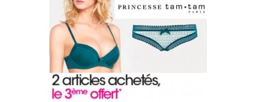 Princesse tam.tam: 2 articles lingerie achetés = le troisième offert