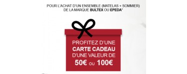 La Compagnie du Lit: Une carte cadeaux de 50€ ou 100€ pour l'achat d'un matelas + sommier