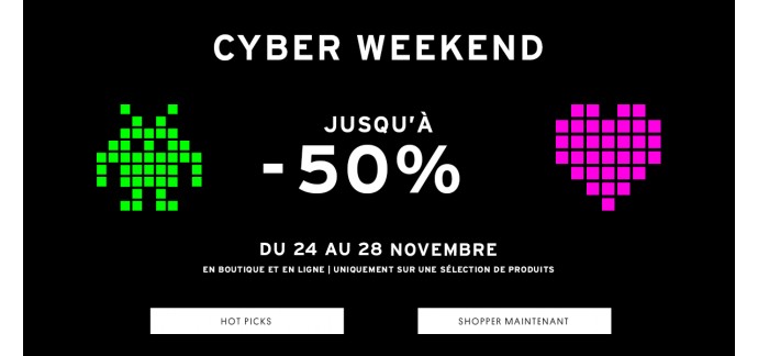 Topshop: Cyber Week-end : jusqu'à -50% sur une sélection de produits