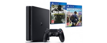 Amazon: Pack PS4 Slim 500Go + Watch Dogs 2 et Call of Duty : Infinite Warfare) à 299,99€