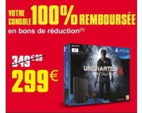 Auchan: Console PS4 Slim 1To + Uncharted 4 100% remboursée en bons de réduction