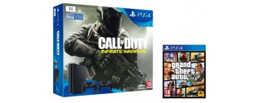 Micromania: PS4 Slim 1To + Call of Duty : Infinite Warfare + 2e manette + GTA V à 349,99€