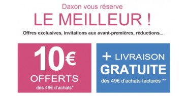 Daxon: -10€ et livraison gratuite dès 49€ d'achat en vous inscrivant à la newsletter
