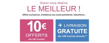 Daxon: -10€ et livraison gratuite dès 49€ d'achat en vous inscrivant à la newsletter