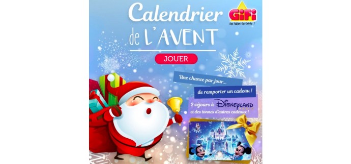 GiFi: 2 week-end à Disneyland, 6 hottes du Père Noël & 30 cartes cadeau à gagner