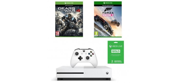 Cdiscount: La Xbox One S 500Go + Forza Horizon 3 + GoW 4 + 3 mois de Live gold à 274€