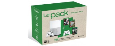 Darty: Pack Xbox one S blanche : 2 mannettes, Mafia3, GTA5, GOW4 a 329,90€