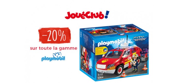 JouéClub: 20% de rabais sur tous les jouets de la marque PLAYMOBIL
