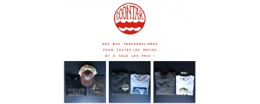 COONTAK: 1 box personnalisée achetée = 1 cadeau offert parmi une casquette et un t-shirt