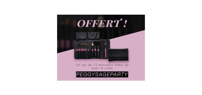 Peggy Sage: 1 set de 12 pinceaux make-up offert dès 30€ d'achat