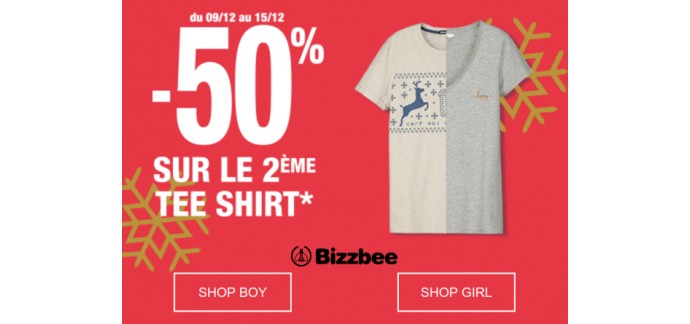 BZB: 50% de réduction sur le 2ème T-Shirt acheté
